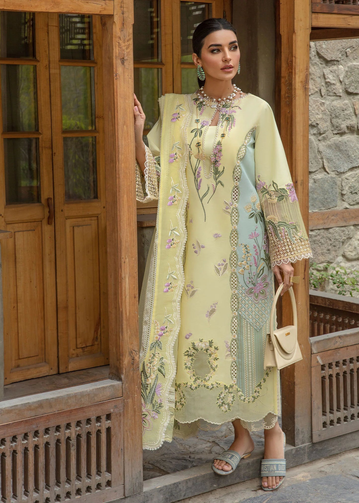 Crimson Luxury Lawn Sun Kissed - Lemon