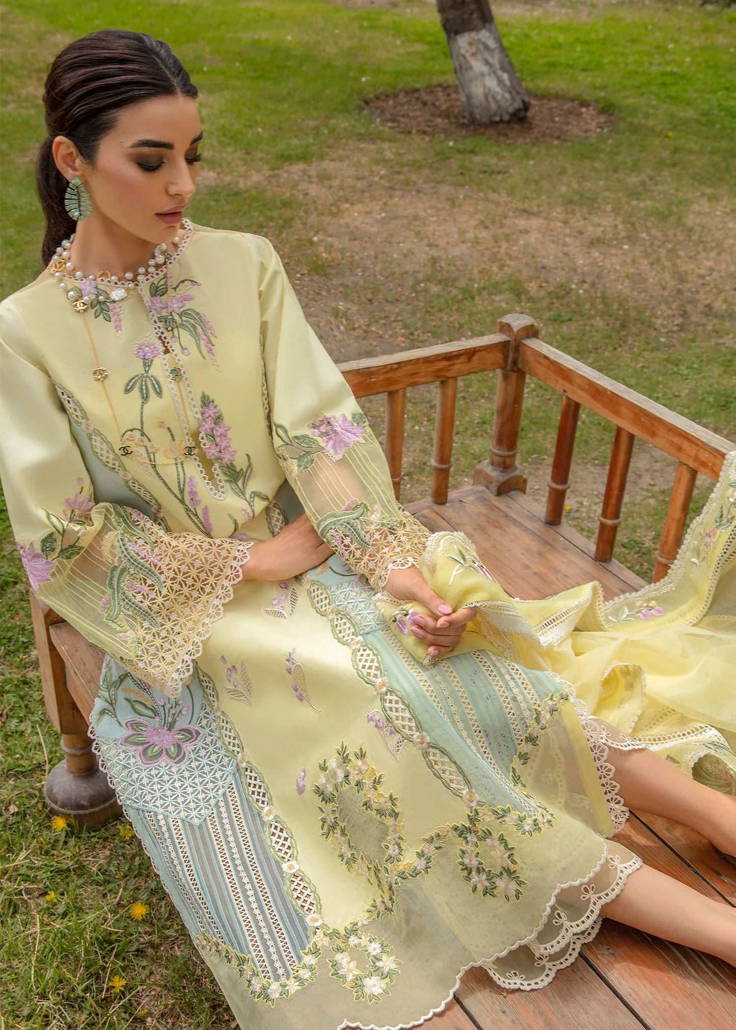 Crimson Luxury Lawn Sun Kissed - Lemon