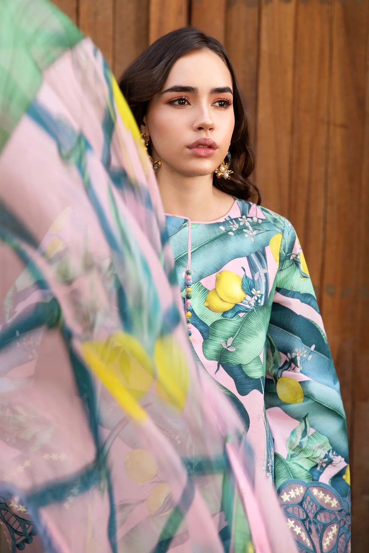 Maria B 3 Piece Unstitched Printed Lawn Suit | MPT-2503-B