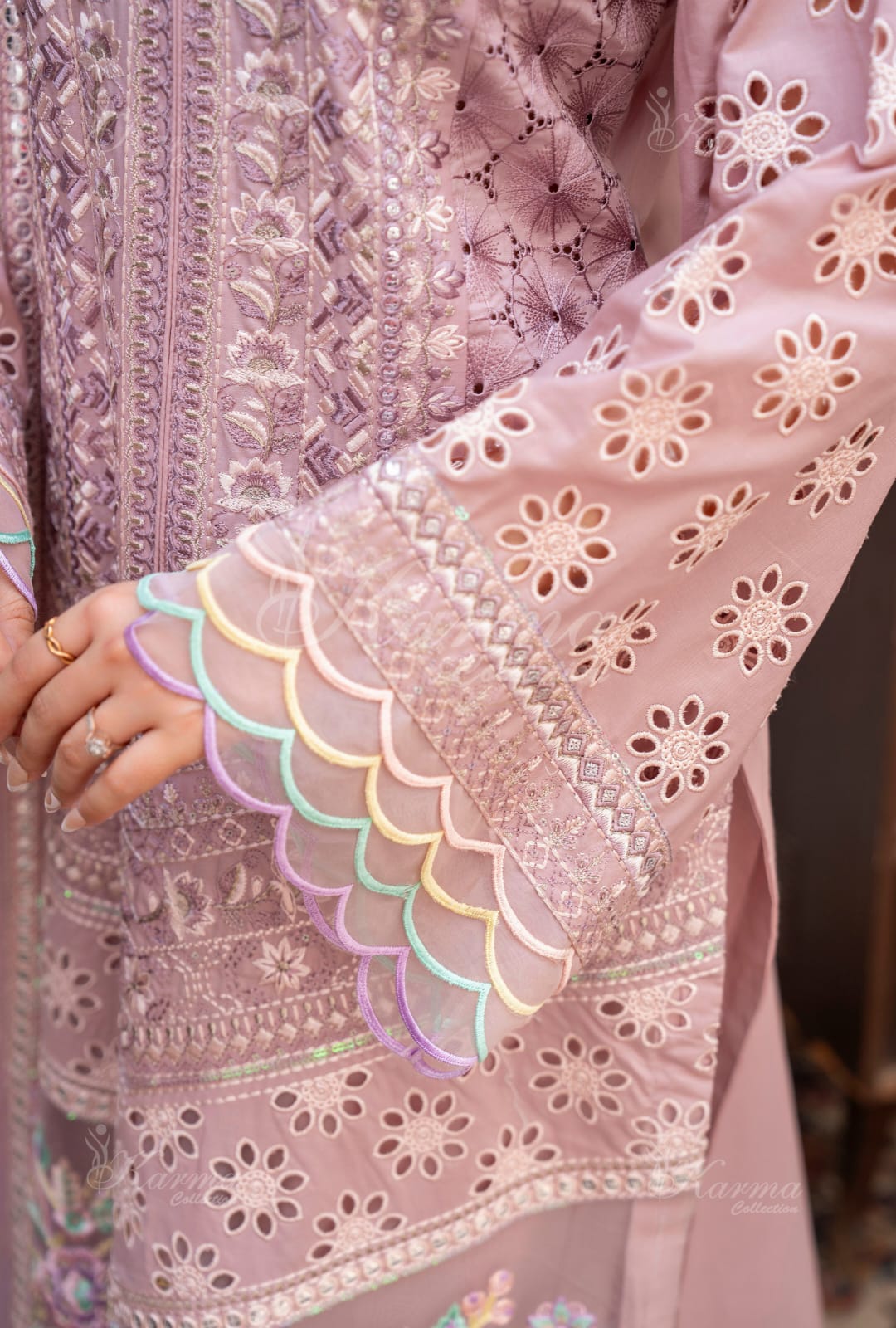 Karma 2024 Collection | 3 PC Stitched Suit | Pink