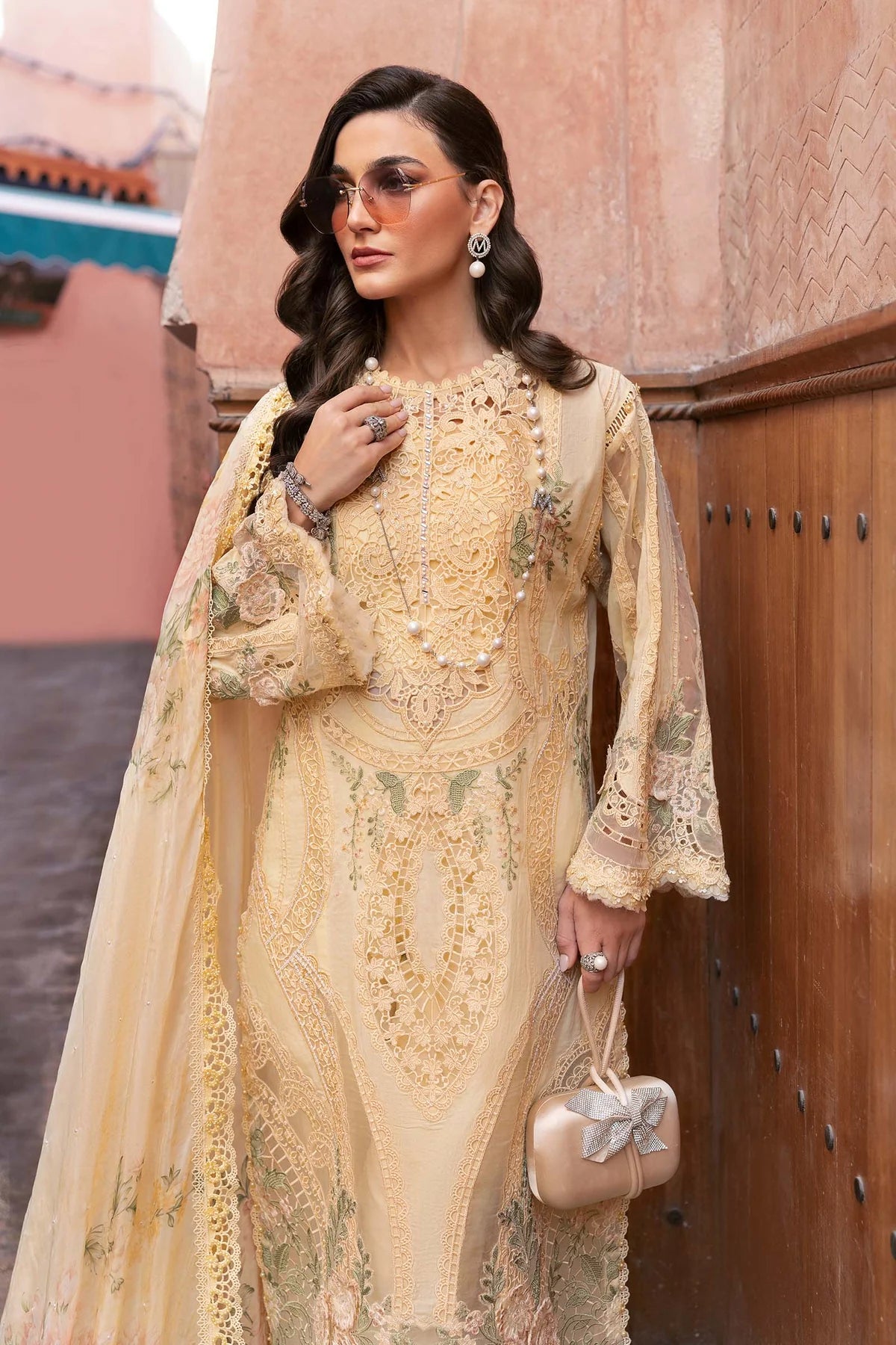 Maria b 3 Piece Unstitched Organza Suit | D-2509-A