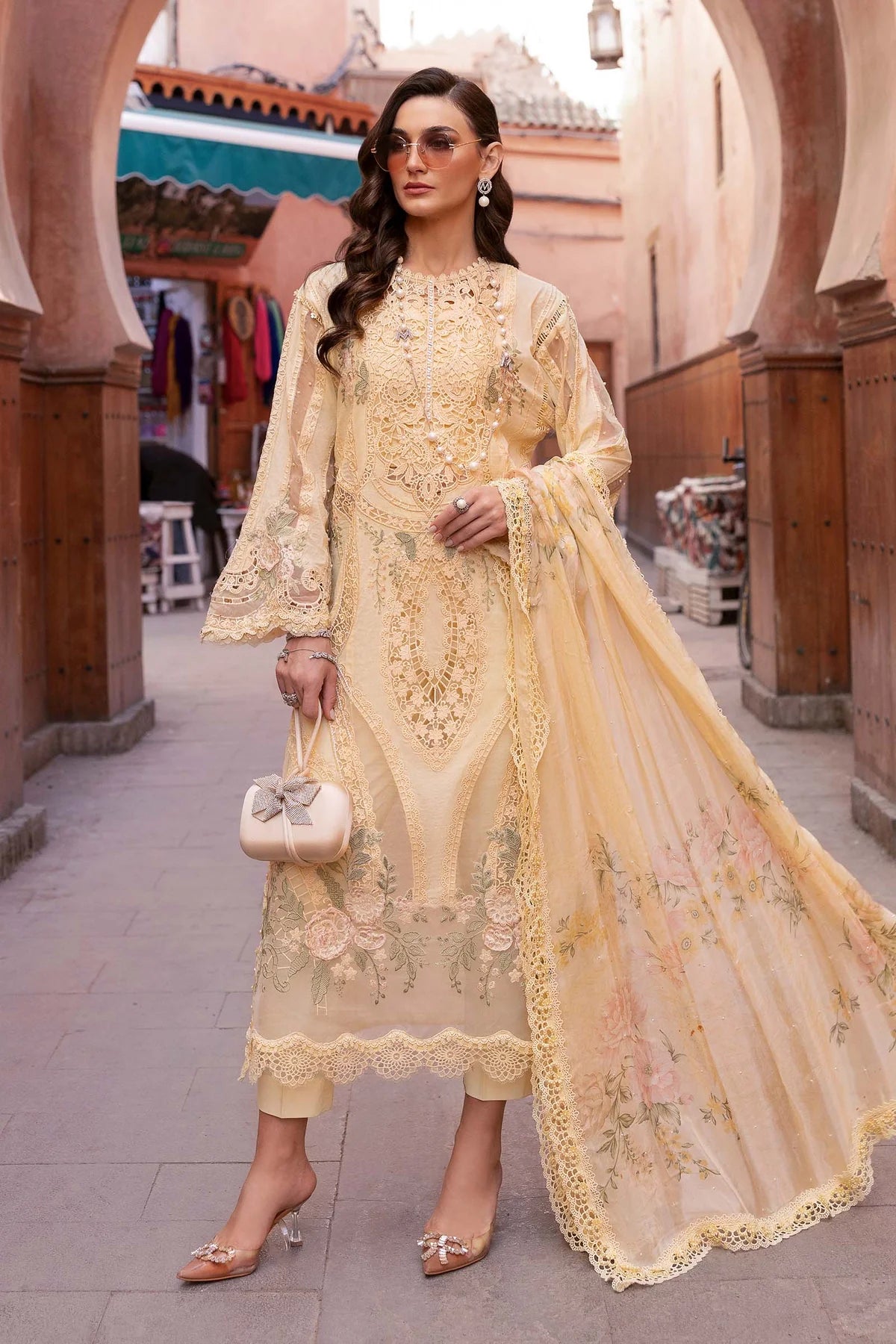 Maria b 3 Piece Unstitched Organza Suit | D-2509-A