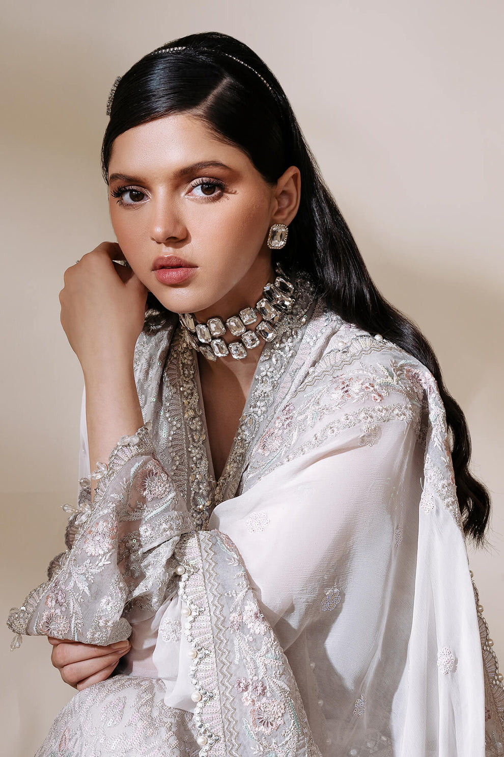 Muse by Serene Premium Luxury Chiffon Unstitched 3Pc Suit S-1079 Lumeire