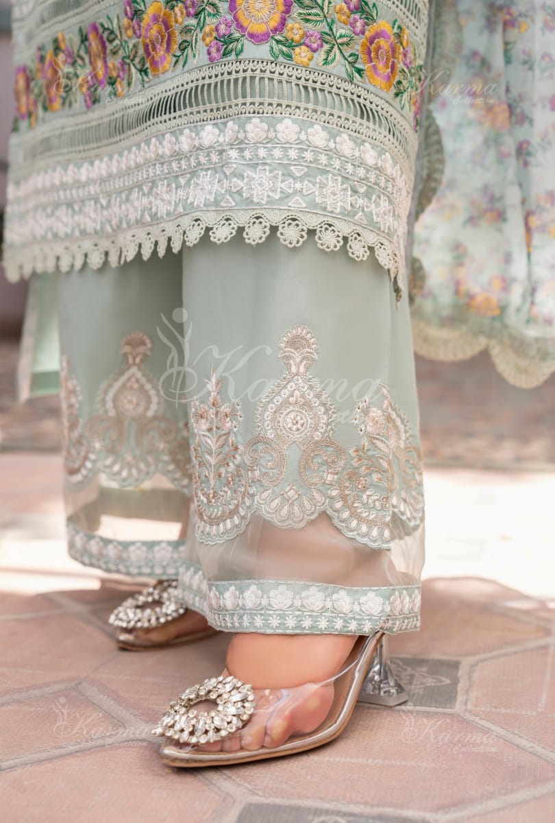 Karma 2024 Collection | 3 PC Stitched Suit | Blue