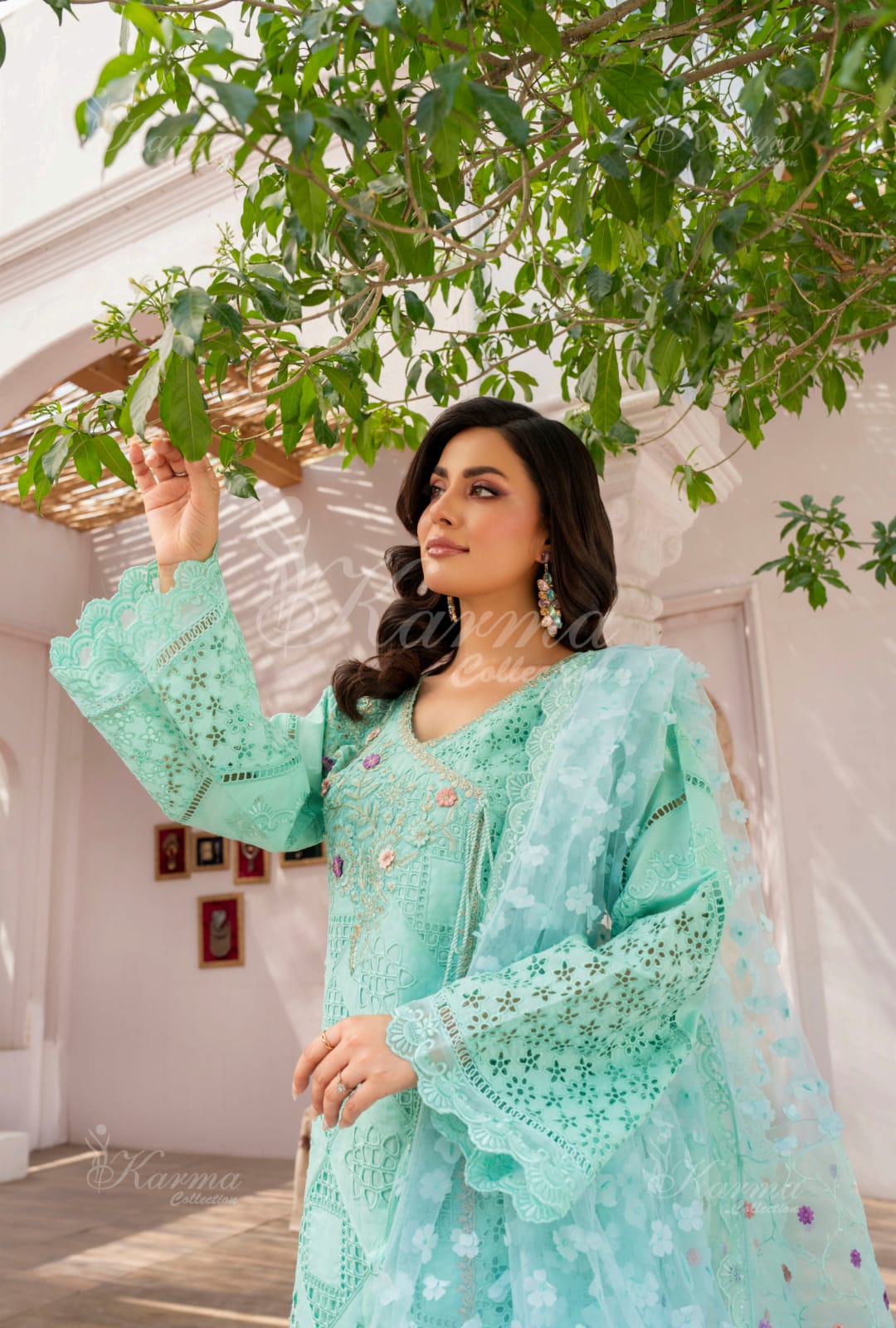 Karma 2024 Collection | 3 PC Stitched Suit | Light Blue