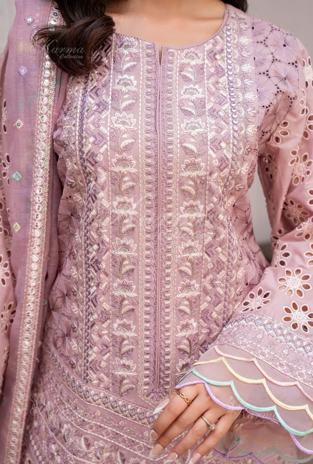 Karma 2024 Collection | 3 PC Stitched Suit | Pink