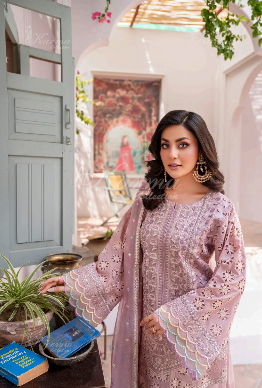 Karma 2024 Collection | 3 PC Stitched Suit | Pink