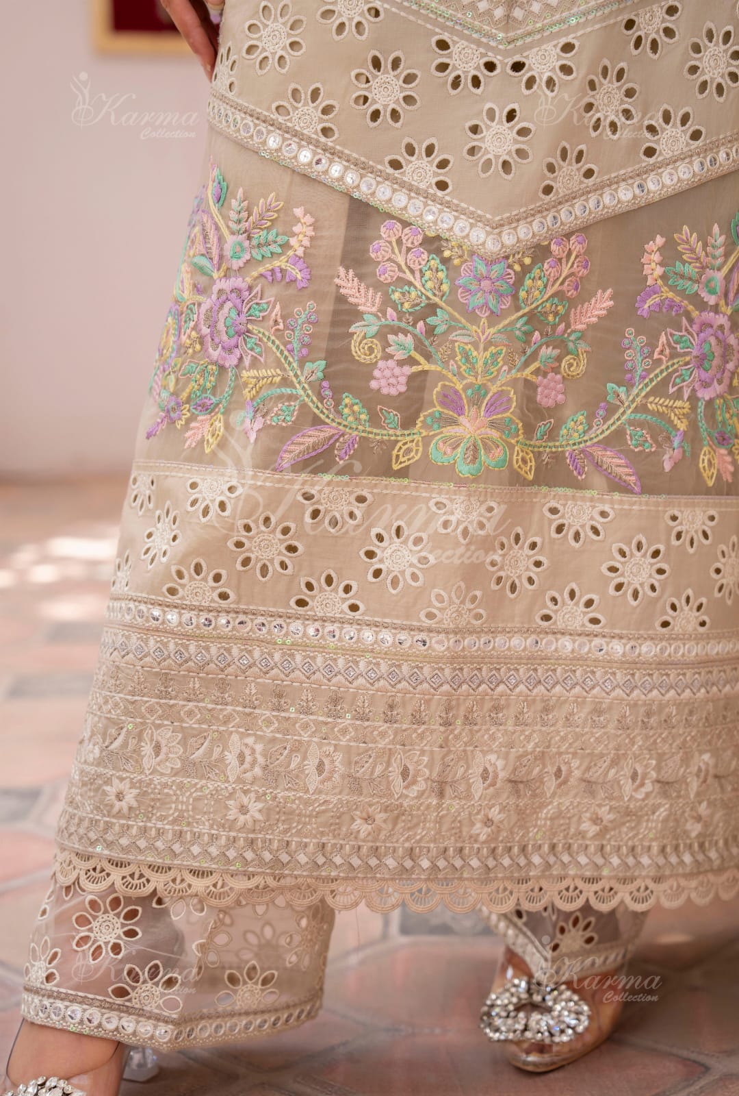 Karma 2024 Collection | 3 PC Stitched Suit | Gold