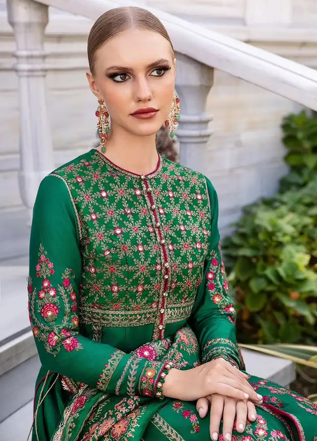 Sateen By Maria B. Unstitched Embroidered Cotton Suit