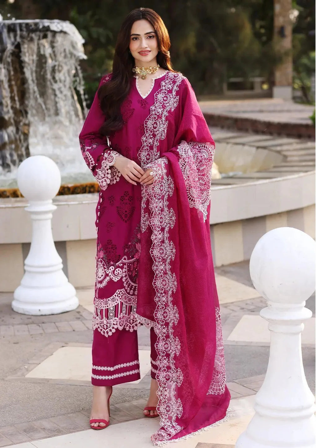 Elaf - Lawn Chikankari PETAL ECF-04A