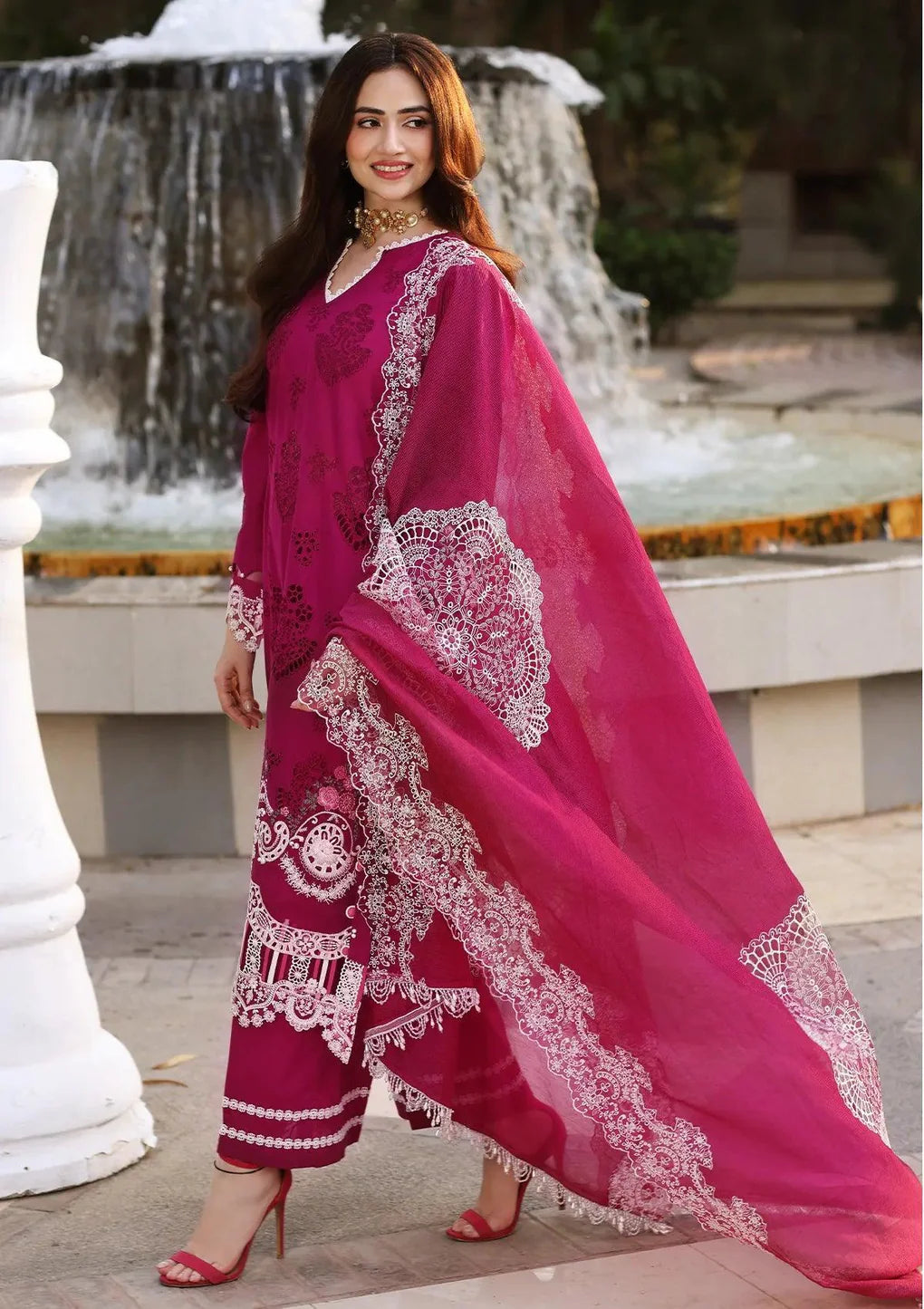 Elaf - Lawn Chikankari PETAL ECF-04A