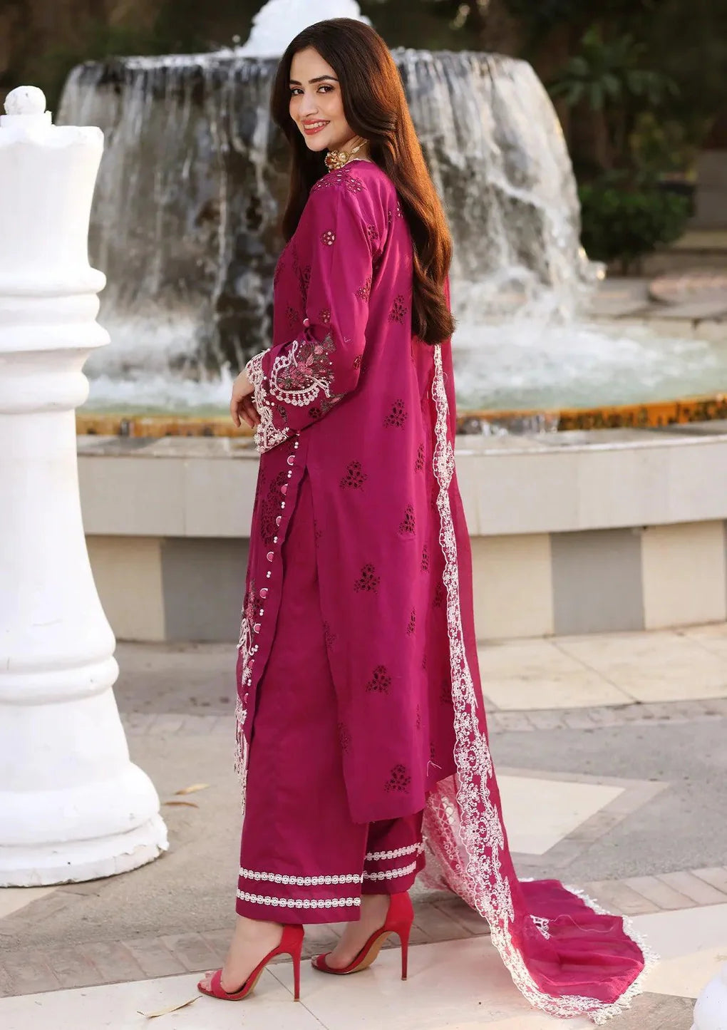 Elaf - Lawn Chikankari PETAL ECF-04A