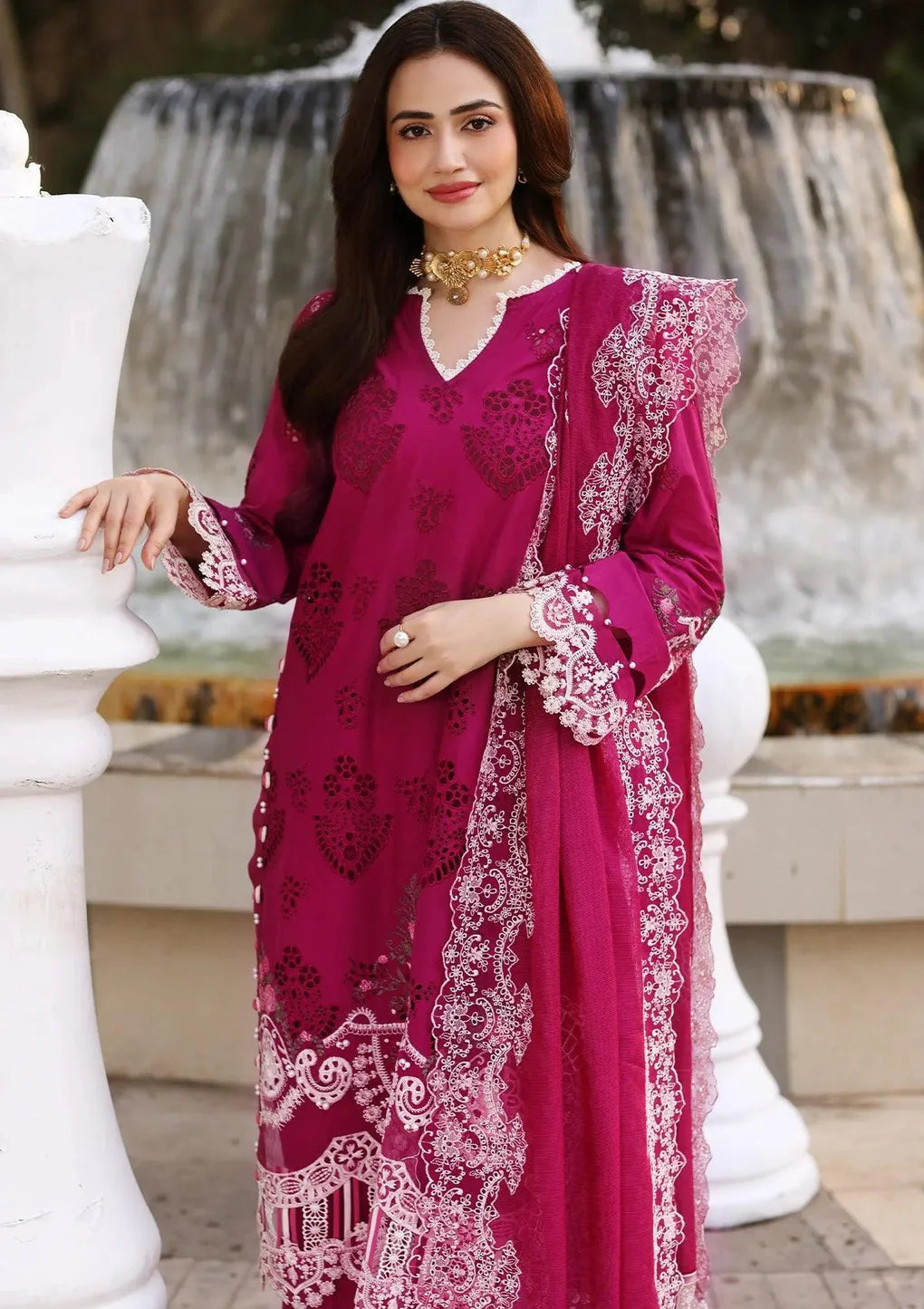 Elaf - Lawn Chikankari PETAL ECF-04A