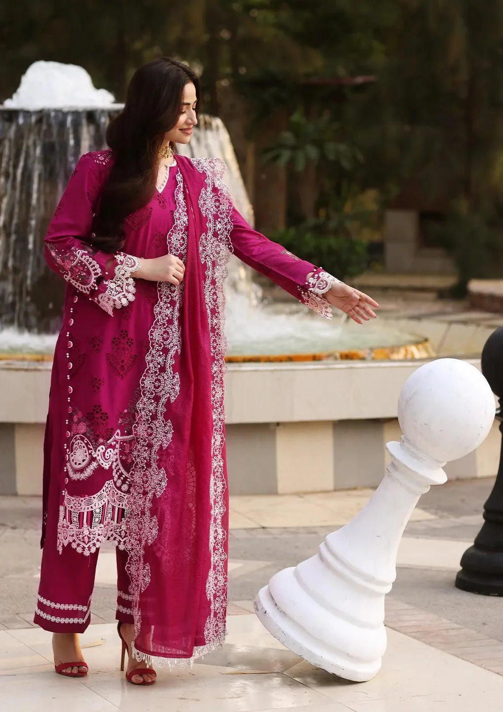 Elaf - Lawn Chikankari PETAL ECF-04A