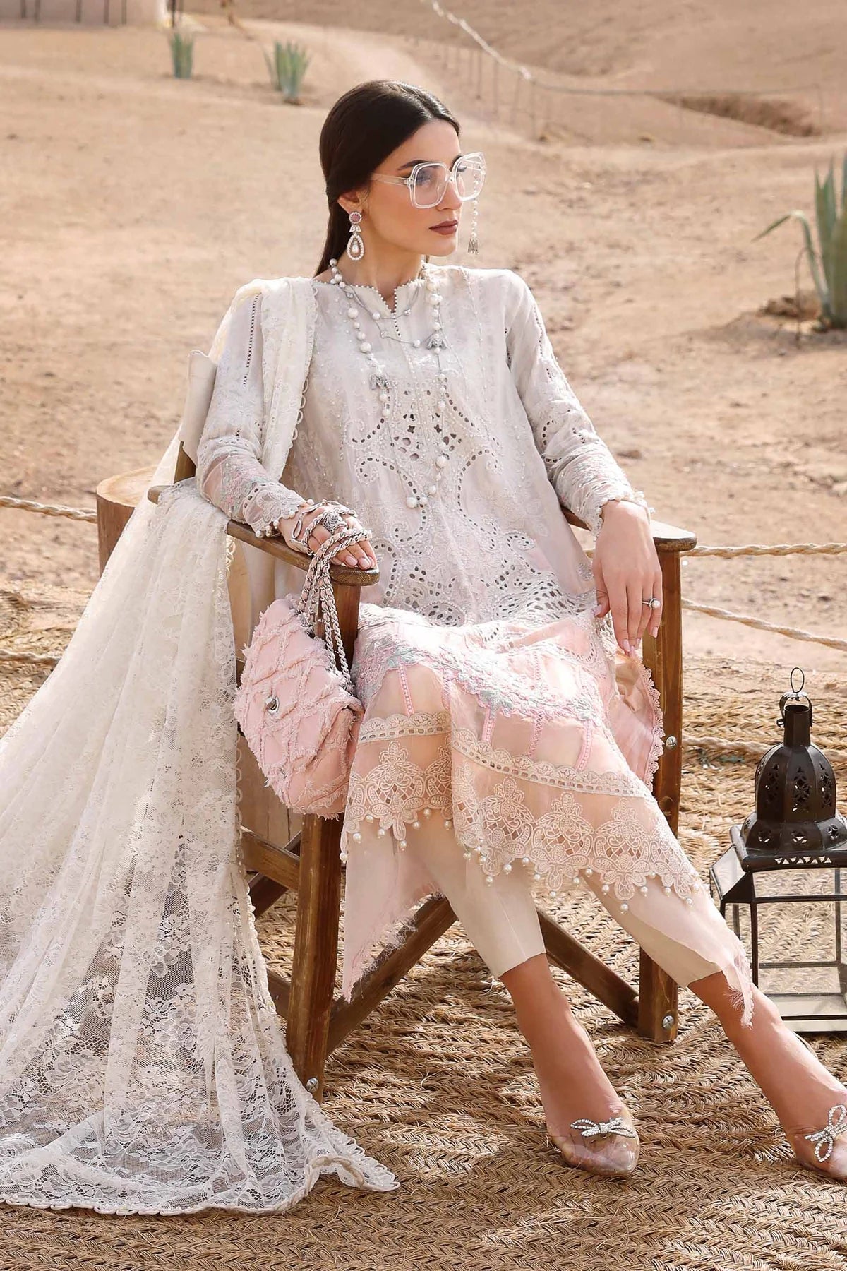 Maria b 3 Piece Unstitched Dobby Lawn Suit | D-2515-A