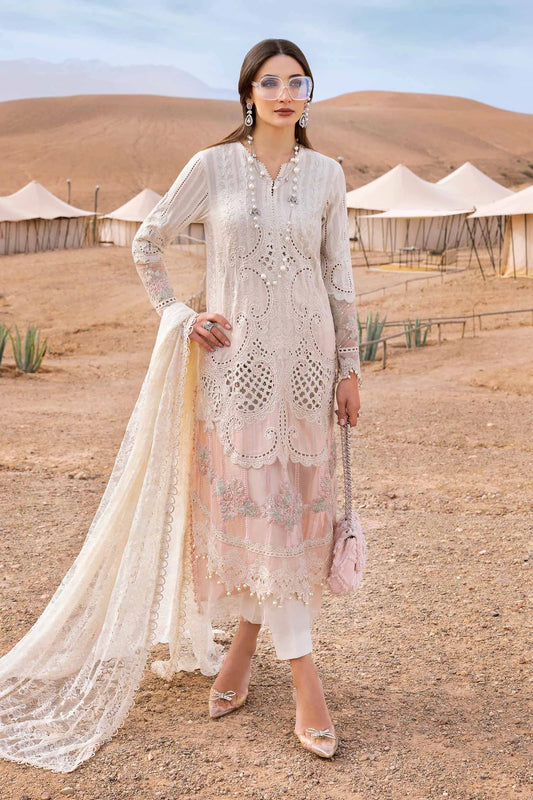 Maria b 3 Piece Unstitched Dobby Lawn Suit | D-2515-A