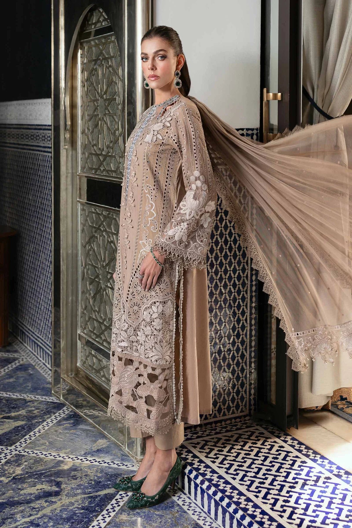 Maria b 3 Piece Unstitched Lawn Suit | D-2503-A