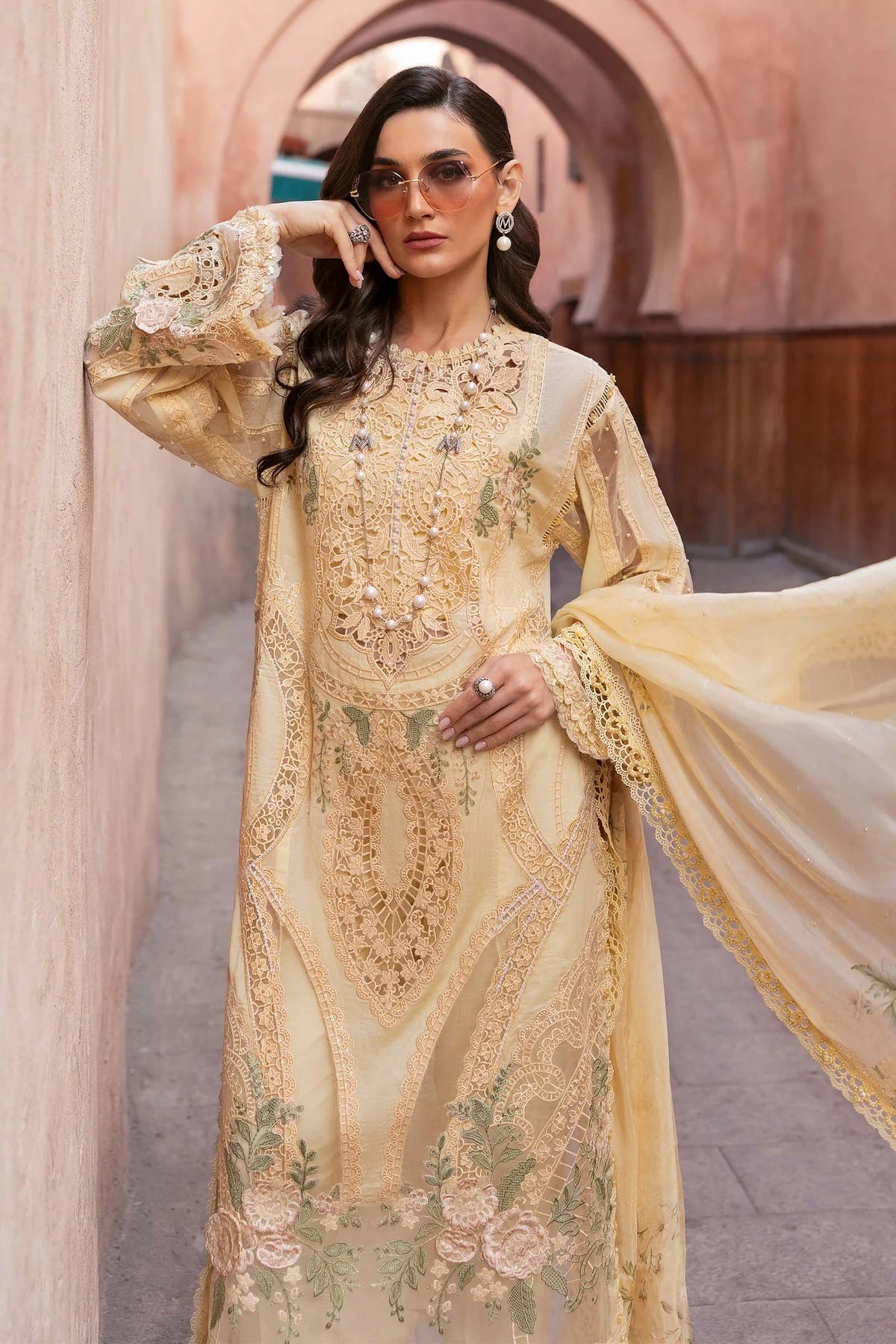 Maria b 3 Piece Unstitched Organza Suit | D-2509-A