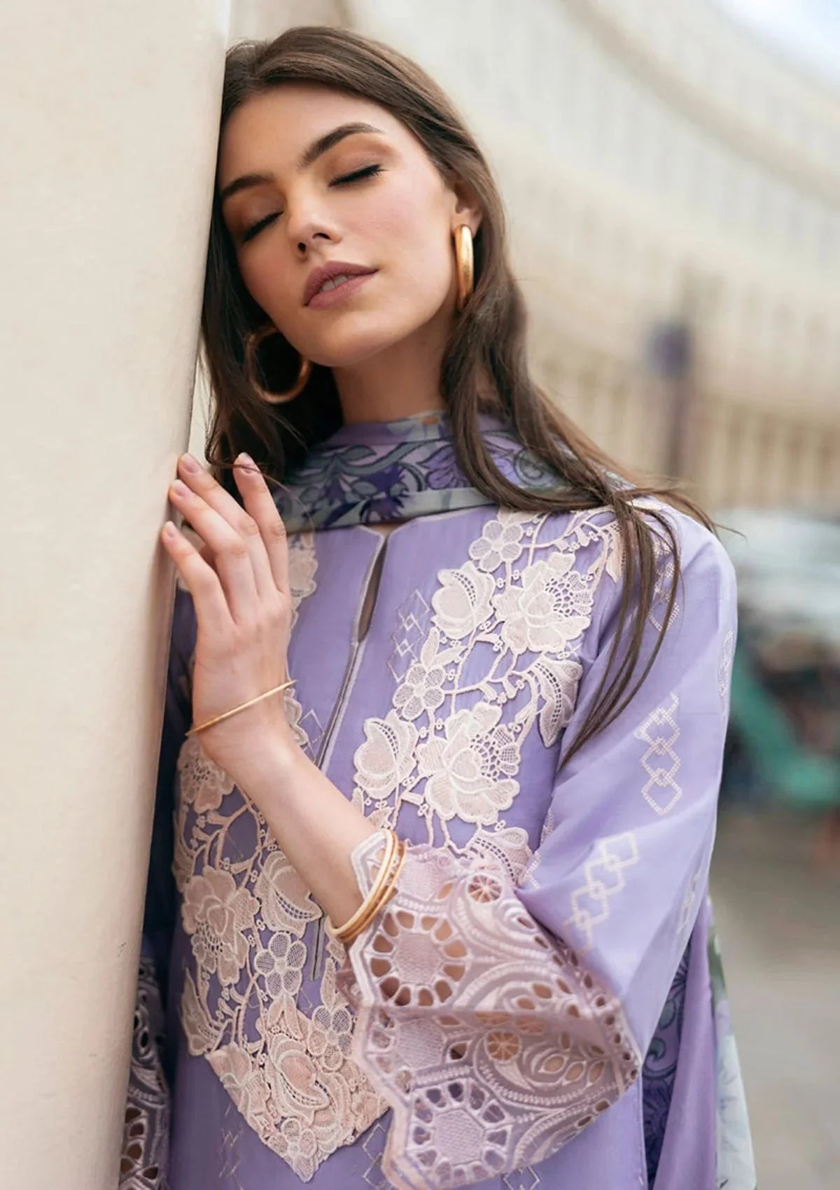 Mushq Hemline Lawn Chikankari 24 | HMC-09
