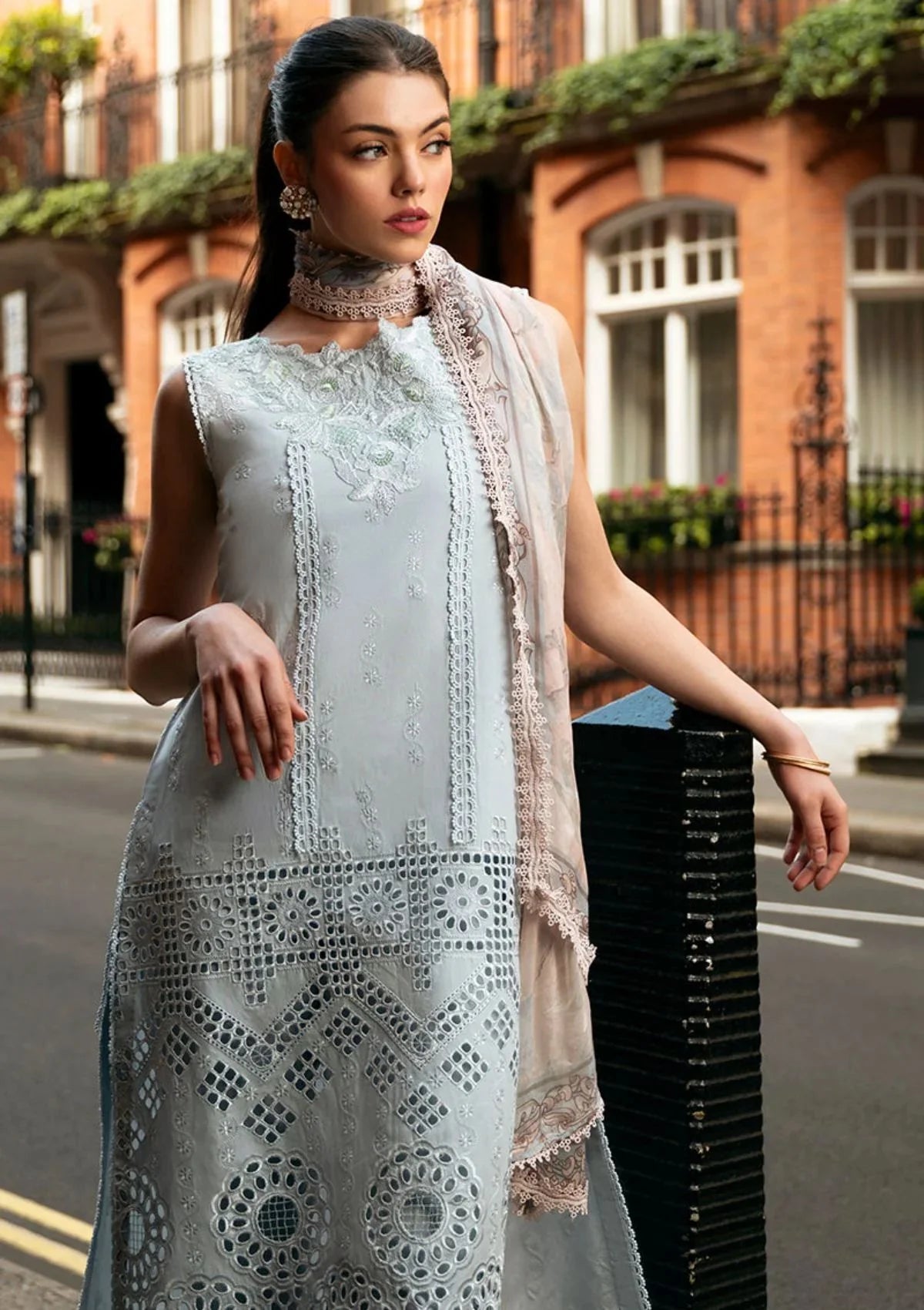 Mushq Hemline Lawn Chikankari 24 | HMC-11