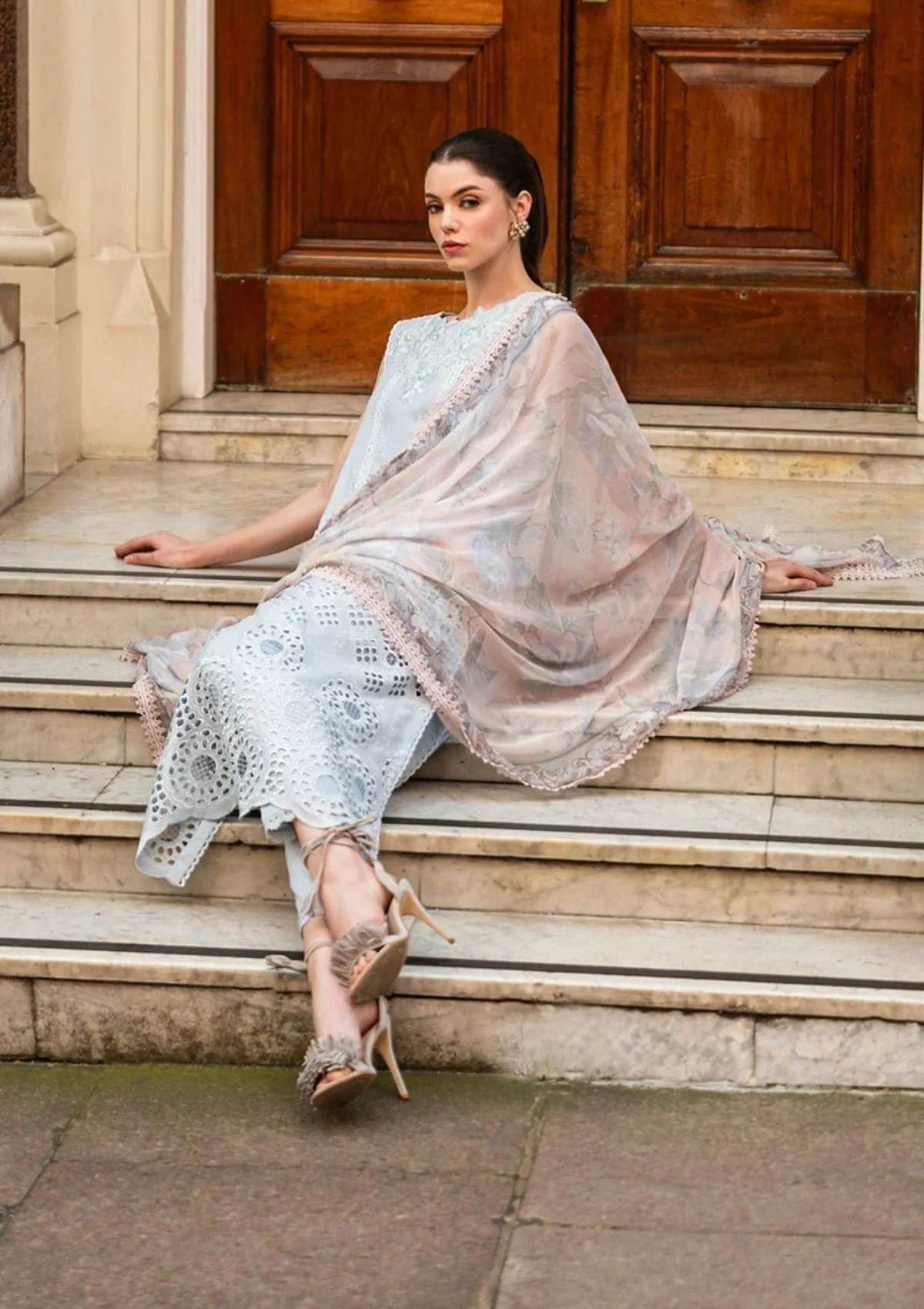 Mushq Hemline Lawn Chikankari 24 | HMC-11