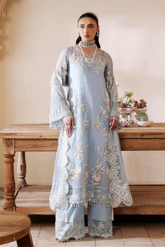 Muse by Serene Premium Luxury Chiffon Unstitched 3Pc Suit S-1078 Glace