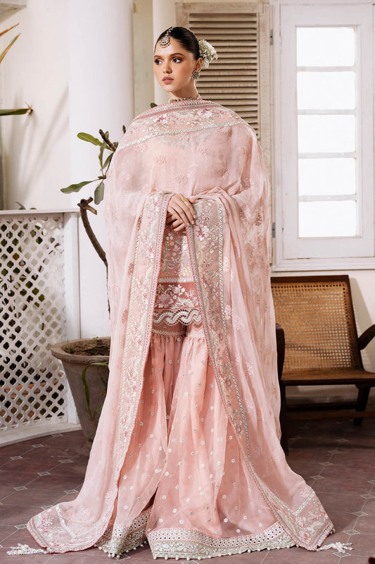 Muse by Serene Premium Luxury Chiffon Unstitched 3Pc Suit S-1080 Rosee