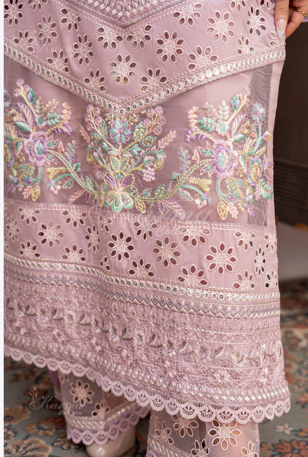 Karma 2024 Collection | 3 PC Stitched Suit | Pink