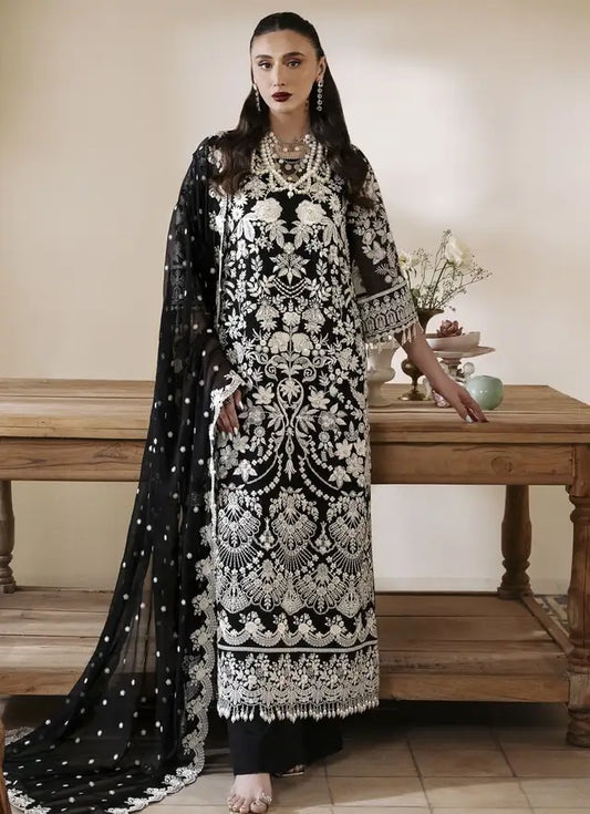 Muse by Serene Premium Luxury Chiffon Unstitched 3Pc Suit S-1082 Nora