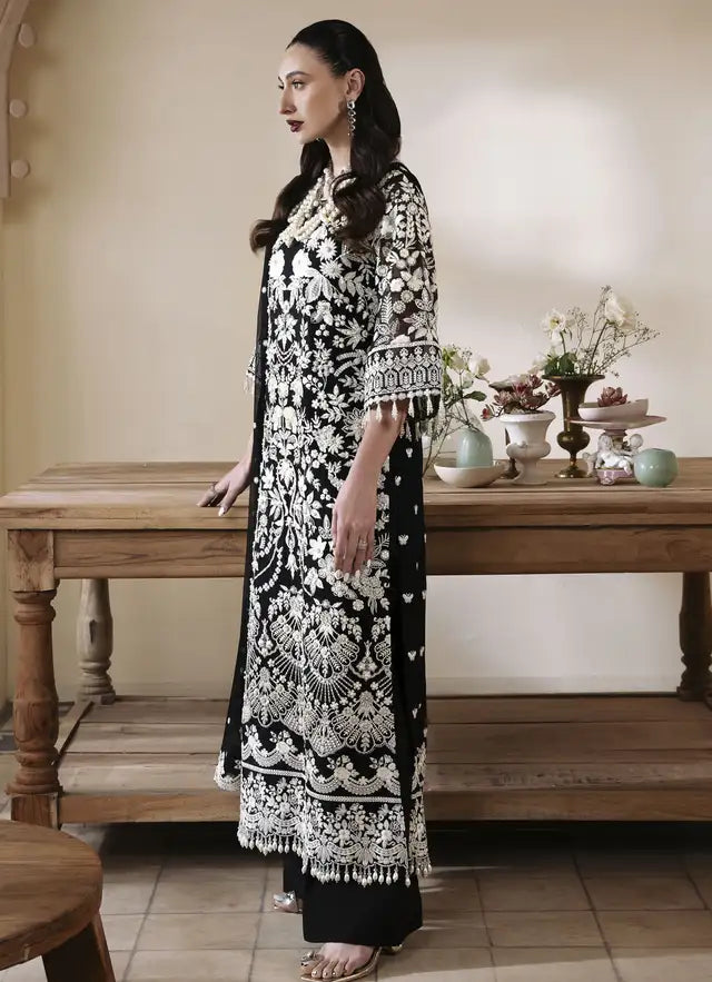 Muse by Serene Premium Luxury Chiffon Unstitched 3Pc Suit S-1082 Nora