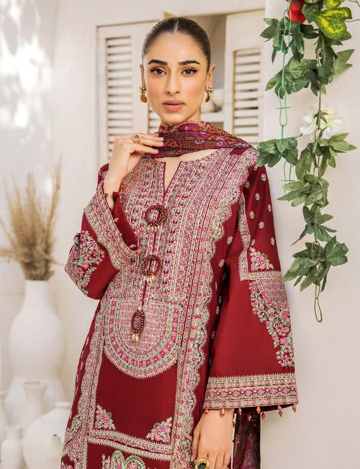 Eshaisha Unstitched Lawn Ruby Luxe