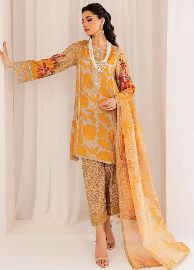 Tabeer By Charizma Silk Suits Unstitched 3 Piece CTW-06 - Winter Collection