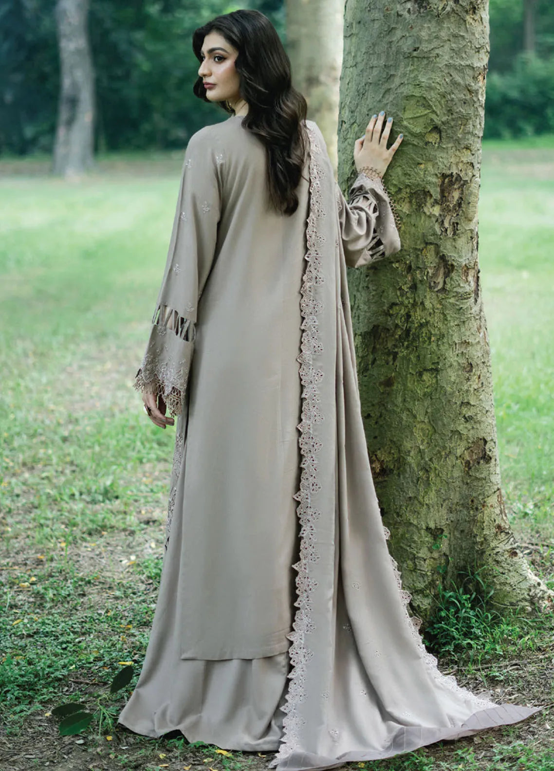 Zephyr By Humdum Embroidered Wool Unstitched Suit D-10 - Winter Collection